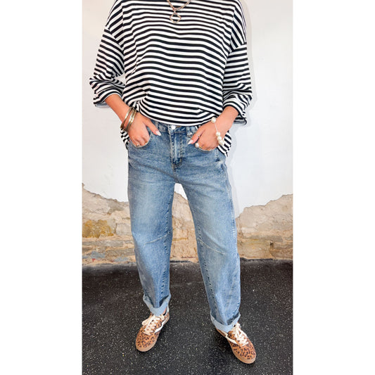 The Kamryn Stretch Barrel Jeans