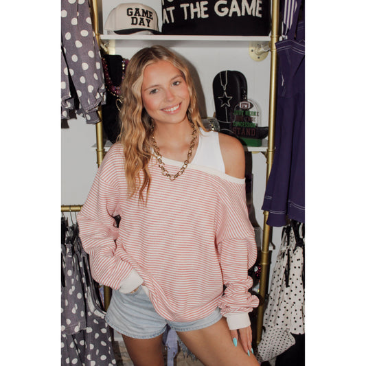 Cherry Stripe Sweatshirt
