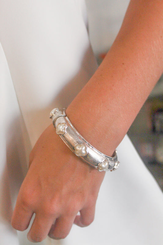 Pearl Petals Cuff