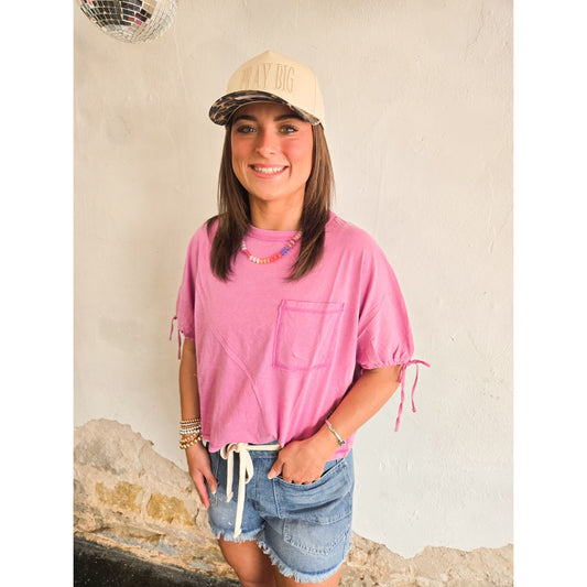 The Presley Tie Sleeve Top