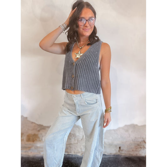 Striped Barrel Jeans