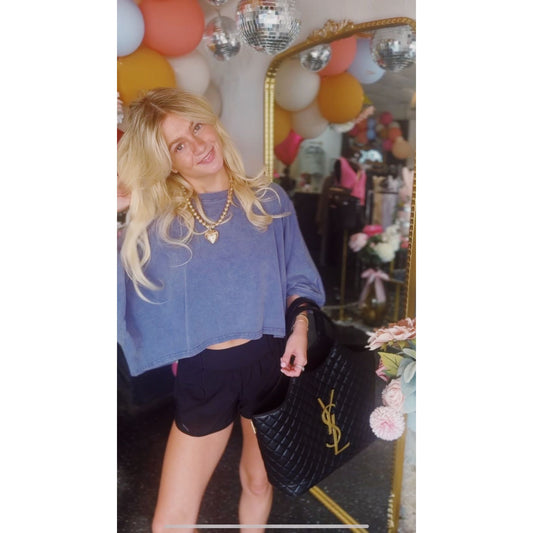 Dusty Indigo Box Tee