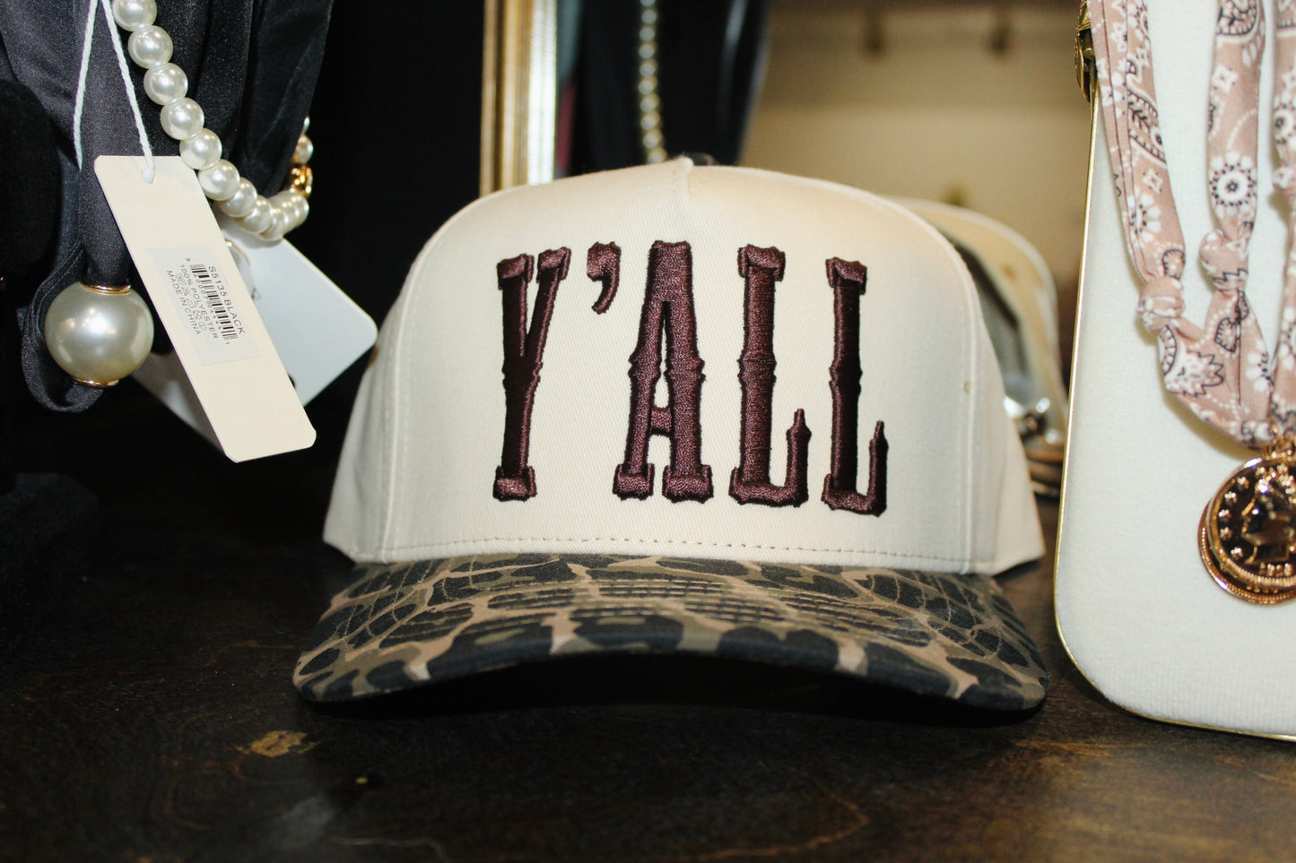 Y’all (Cheetah) - Fabric Hat