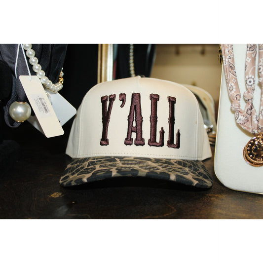 Y’all (Cheetah) - Fabric Hat