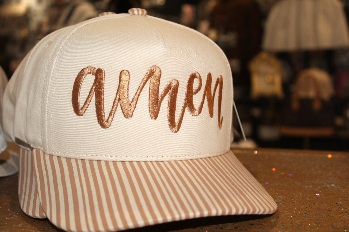 Stripped Amen - Fabric Hat