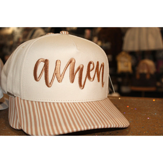 Stripped Amen - Fabric Hat