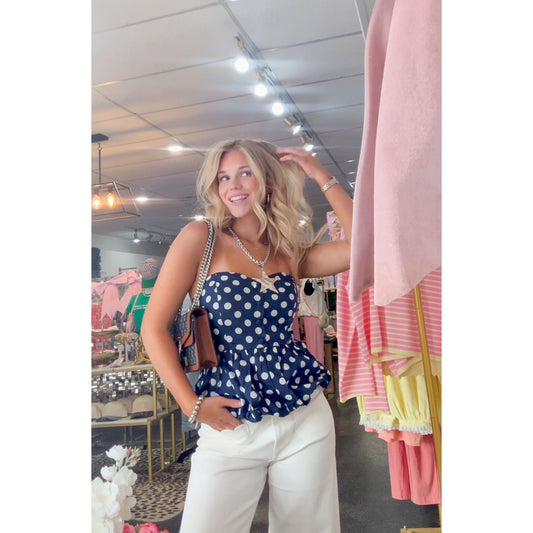 The Derby Darling Top- Navy
