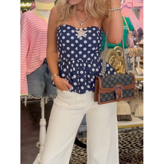 The Derby Darling Top- Navy