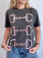 The Horse Bit Tee- Charcoal