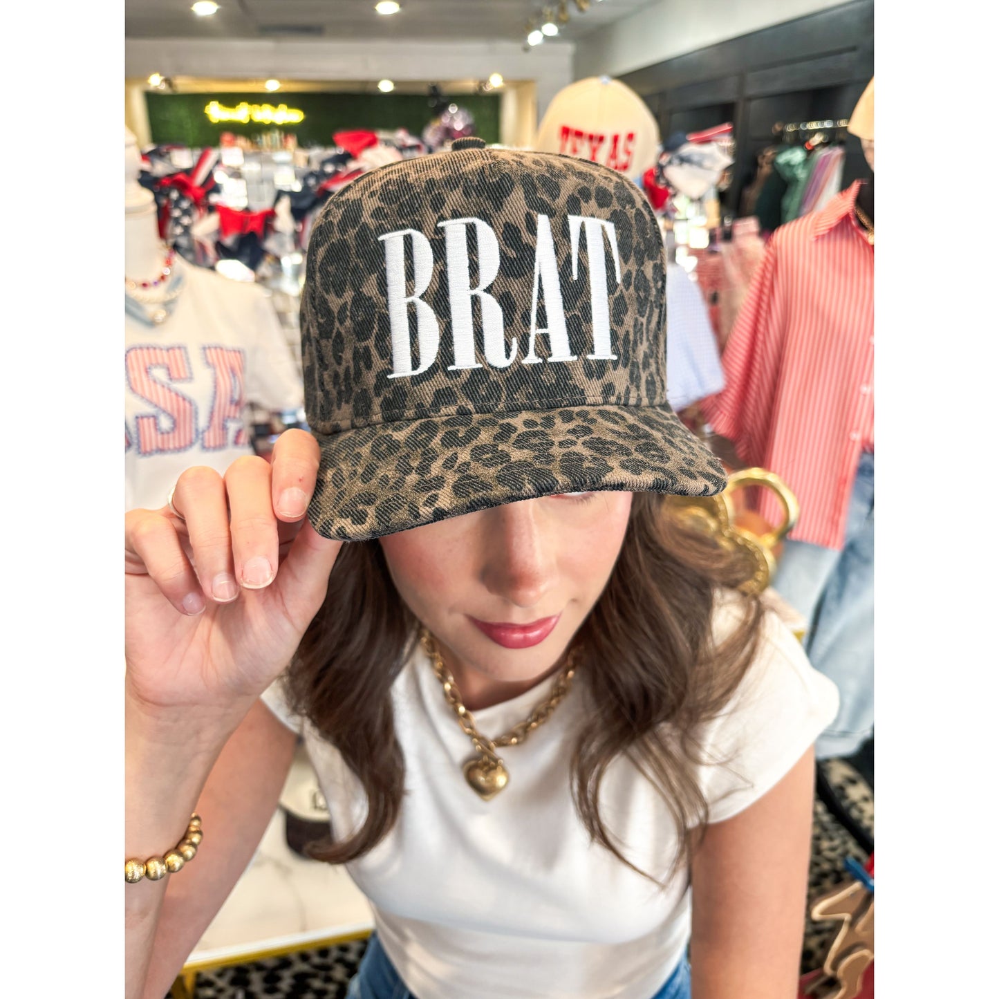 BRAT Fabric Hat- Cheetah