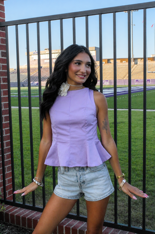 Purple Peplum Tank