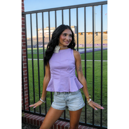 Purple Peplum Tank