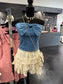 Denim Bow Tube Top