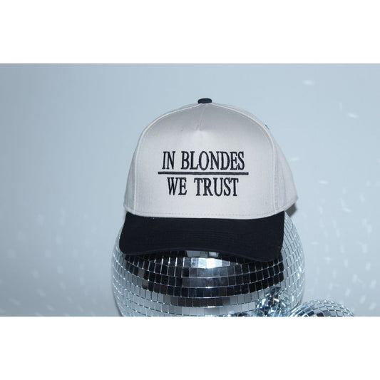 Black In Blondes We Trust Fabric Hat