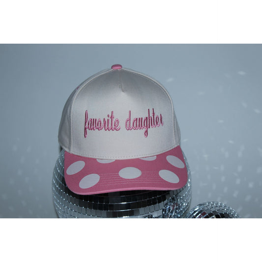 Pink Polka Dot Favorite Daughter Fabric Hat
