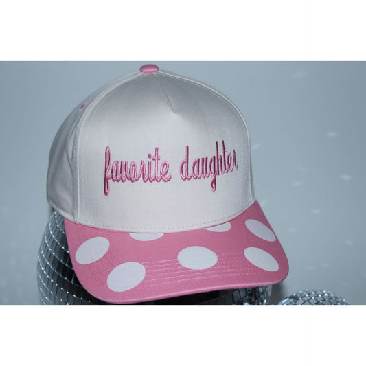 Pink Polka Dot Favorite Daughter Fabric Hat