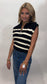 Chic Stripes Zip Vest