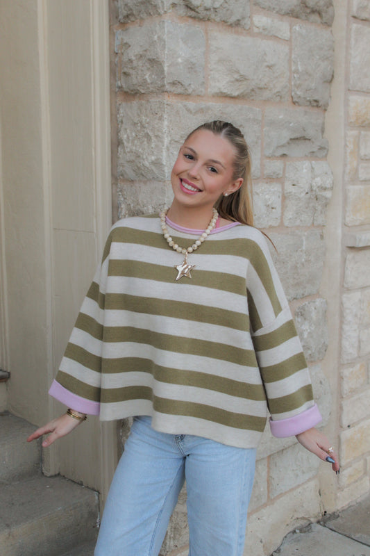 Pink Martini Stripe Sweater
