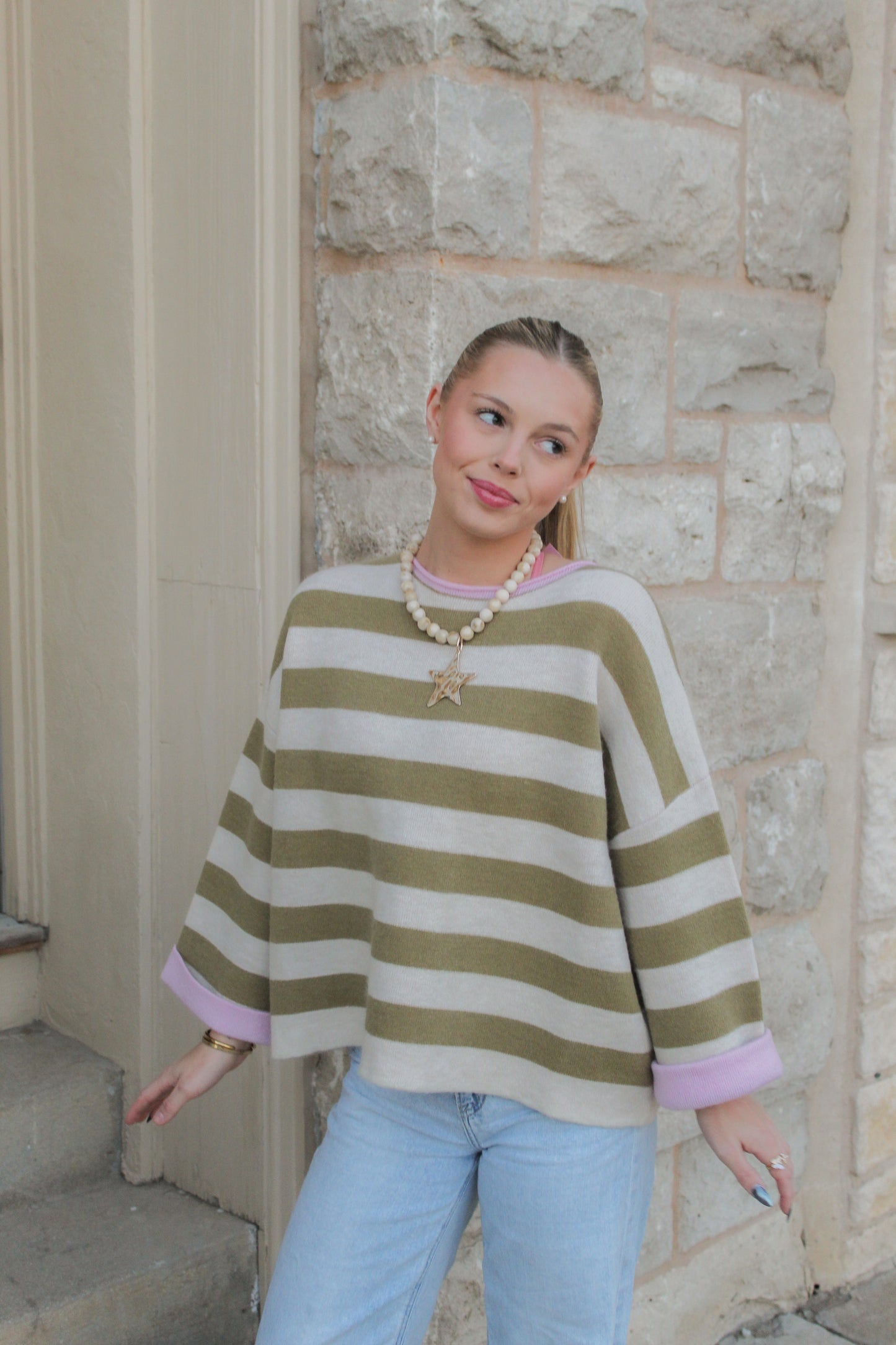 Pink Martini Stripe Sweater