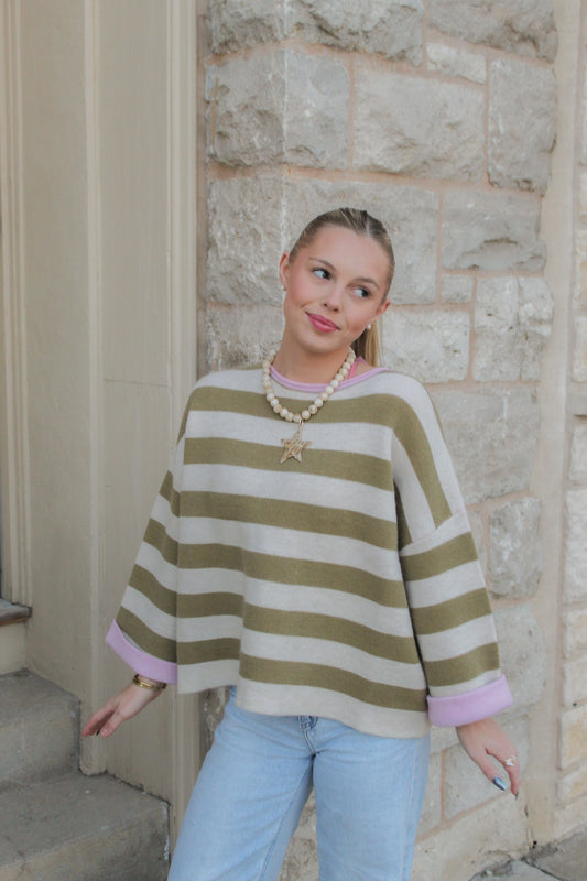 Pink Martini Stripe Sweater