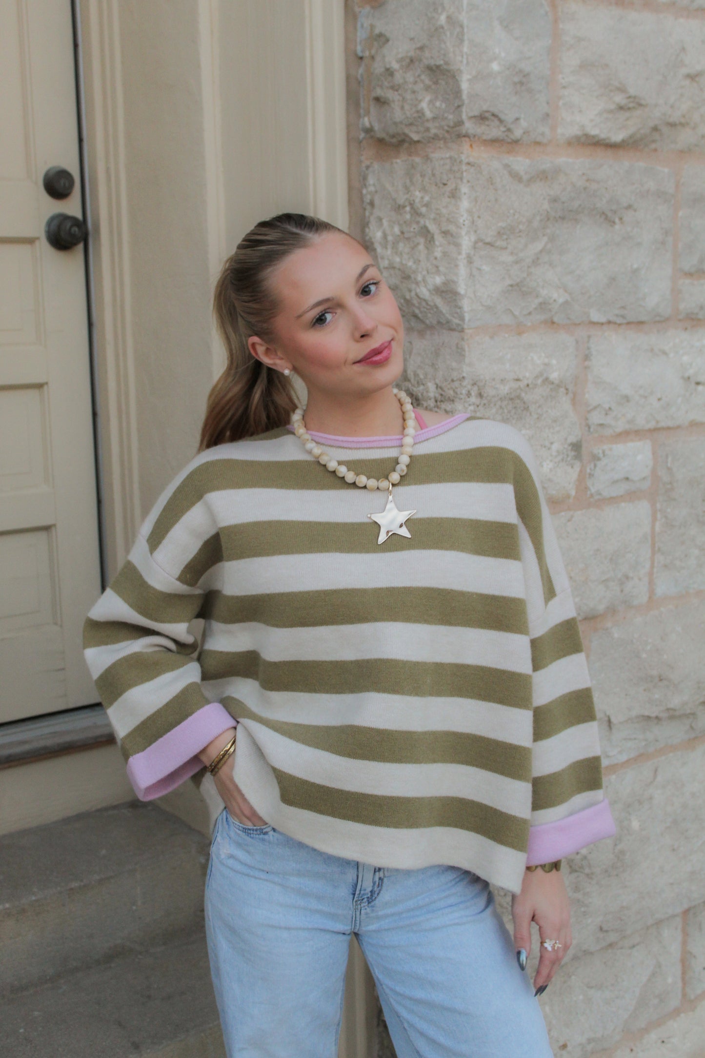 Pink Martini Stripe Sweater